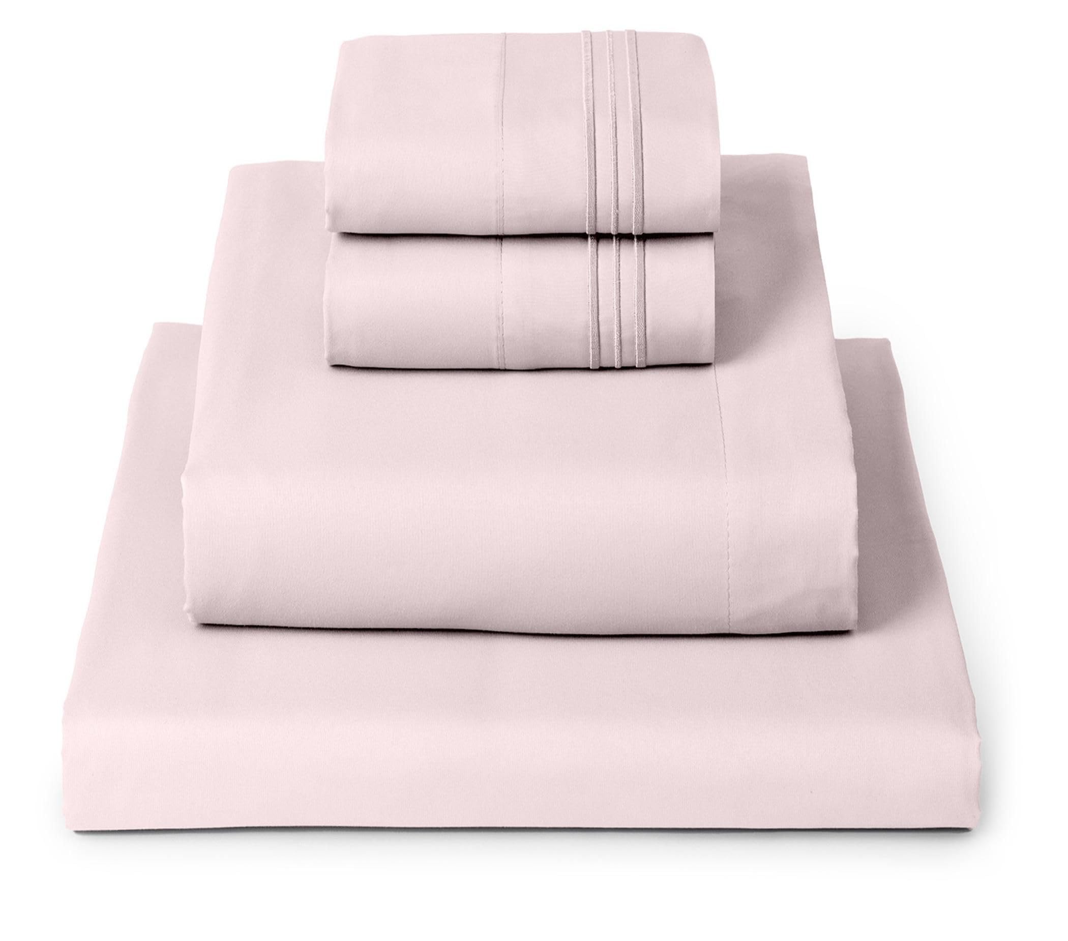 Photo 1 of Mellanni King Sheets Set - 4 PC Iconic Collection Bedding - Hotel Luxury, Extra Soft, Cooling Bed Sheets - Wrinkle, Fade, Stain Resistant (King, Blush Pink)
