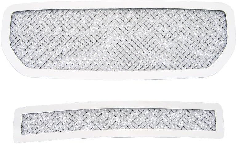 APS Compatible with Dodge Magnum 2005-2007 Main Upper Lower Bumper Stainless Steel Chrome Mesh Front Grill Grille Insert Combo D77870S