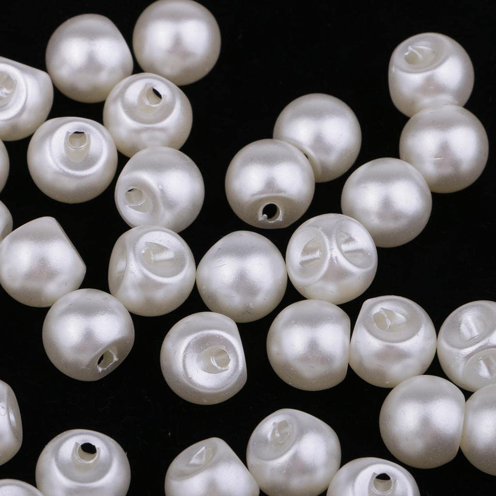 Sharplace 50 Stück Perlmutt-Knöpfe – 10 Mm, Halbrund Für DIY, Nähen & Basteln