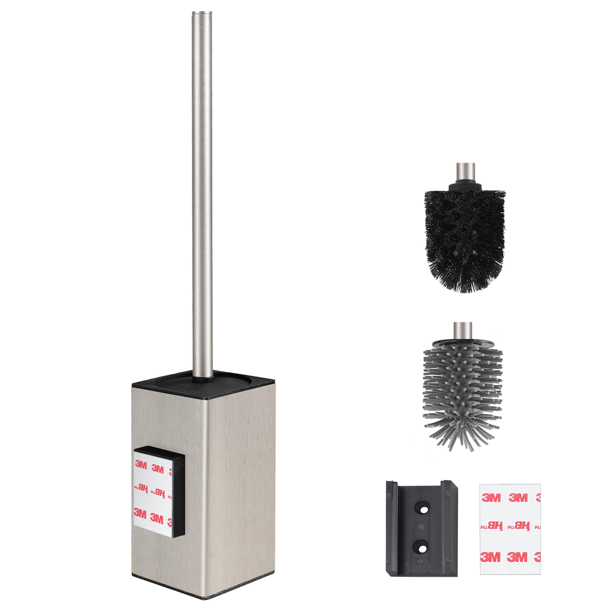 DAZI Toilet Brush with wall mount, Brush Nickel Toilet brush rustproof metal modern design, Toilet brush and holder set with Removable Inner Cup for Easy Cleaning and Maintenance of the toilet โ image 1