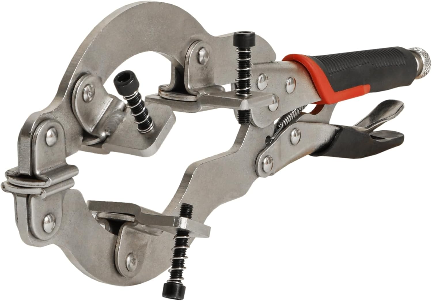 Locking C-Clamp,Pipe and Tube Clamp With 3 Pads,2 to 4 in,Steel Pipe Alignment Tool 13''