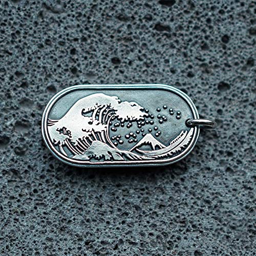 Sum-Elyn Surfing Japanese Mountains And Seas Original Handmade 99 Silver Pendant Hang Pendant Sterling-Silver Pendant #TOP1