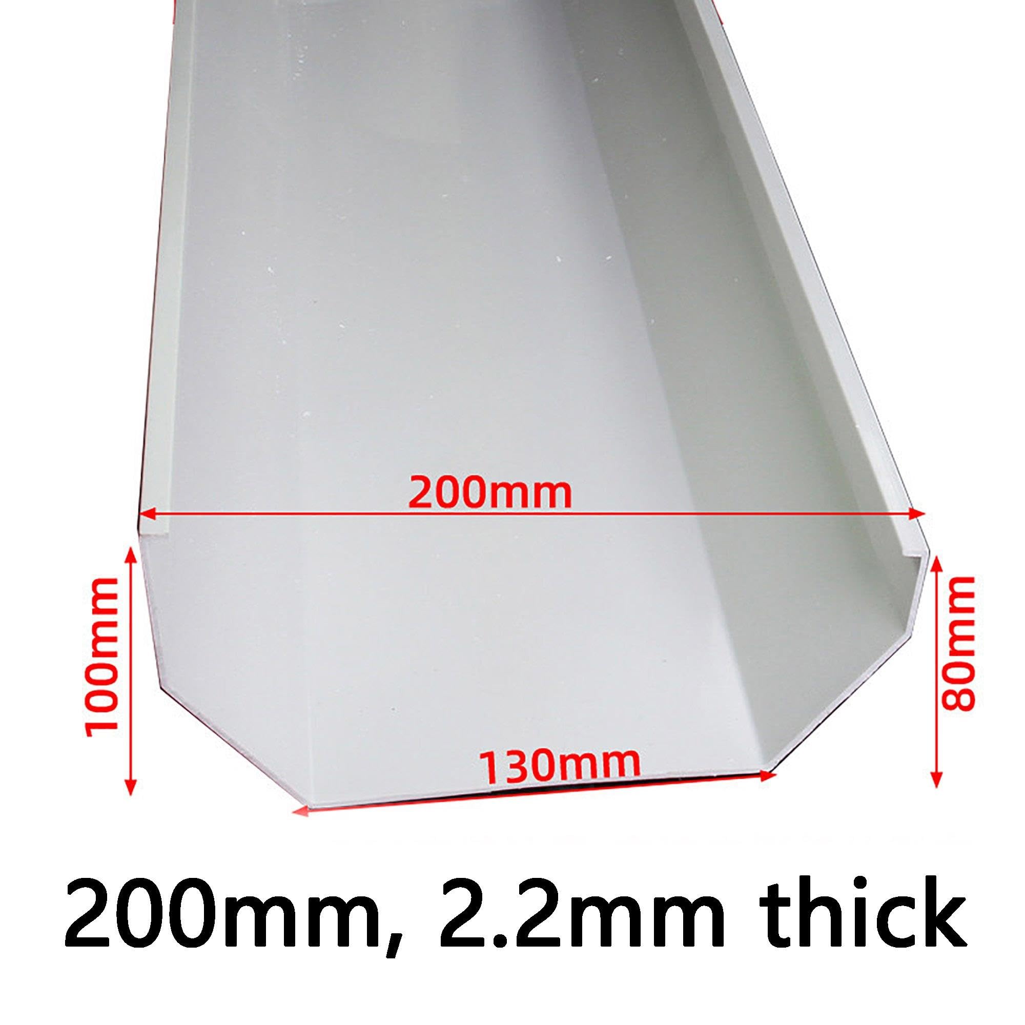 Grondaia quadrata in PVC, canale di drenaggio for grondaia del tetto da 1 m