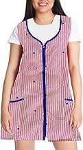 Russo Tessuti Apron Robe Zipper Home Granny Sundress Cover Zip Pocket Cleaning - L