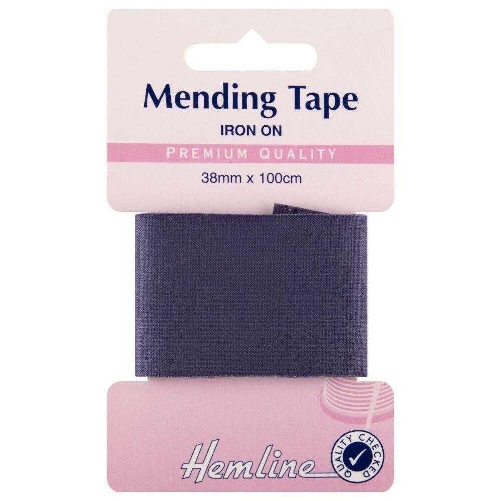 Mending Repair Tape Iron-on Cotton 1 Meter 069D, Navy, 2 Cards (2m)
