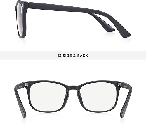 Miniatura 4 de Lentes de bloqueo de luz azul para computadora, anteojos cuadrados para mujeres y hombres, antifatiga ocular, lentes de lectura y juegos