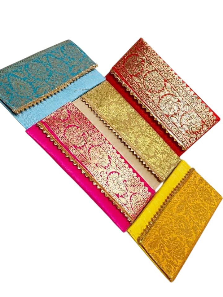 Embellished Banarasi Design Shagun Cover for Gifting, Ethnic Potli Purse for Party,Potli Bags for Ladies,Bridal Clutch for Wedding,Potli Pouches for Pooja, Return Gifts for Mehandi Favor-image-23