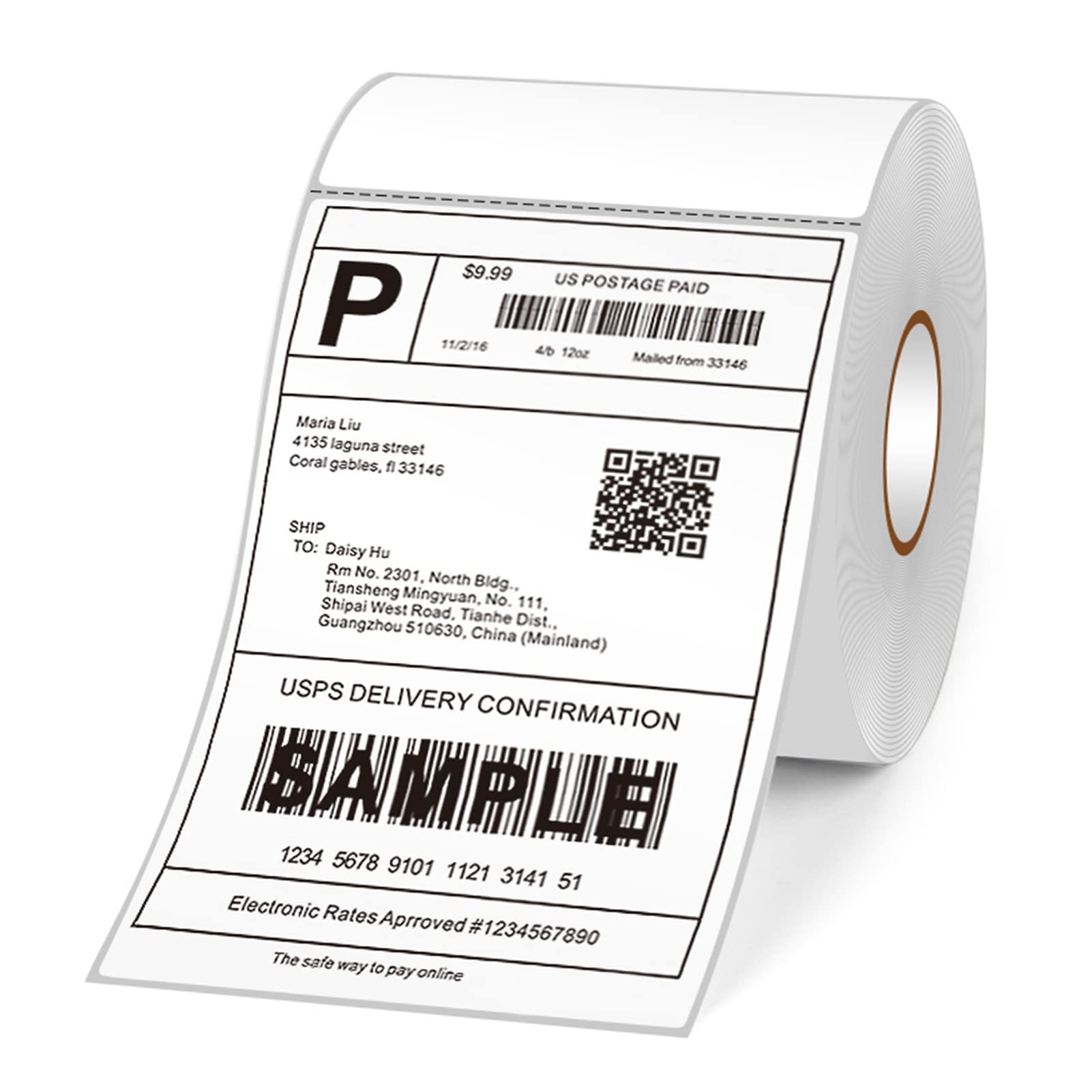 Cocoarm Etichette Termiche, Etichette di Spedizione Autoadesive 30 X 20 Mm Impermeabile Resistente all'olio Antigraffio Stampa Trasparente Forte Adesivo per Casa Ufficio Scuola Vendita Al Dettaglio