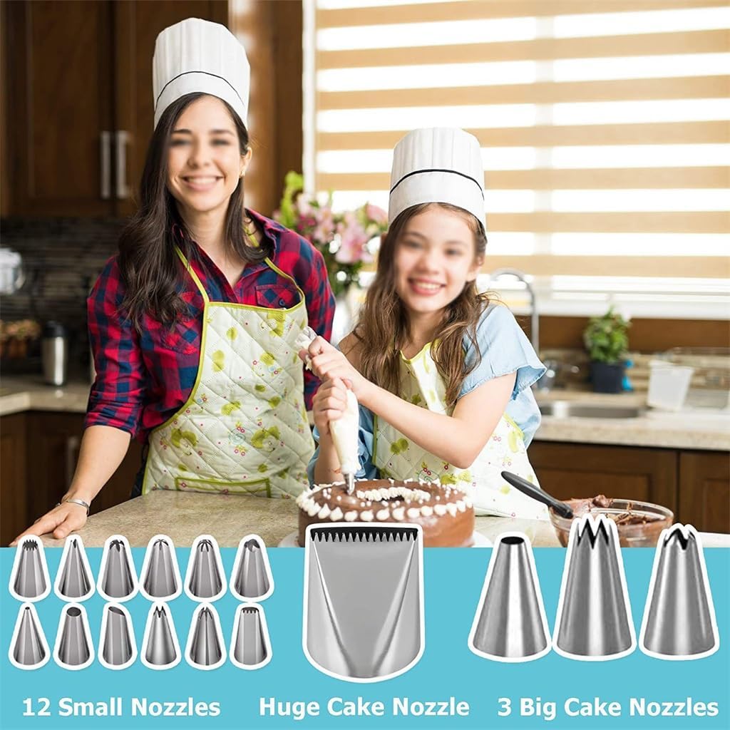 67 Piece Cake Turntable Baking Set Stainless Steel Flower Mouth Silicone Flower Bag Cake Tool