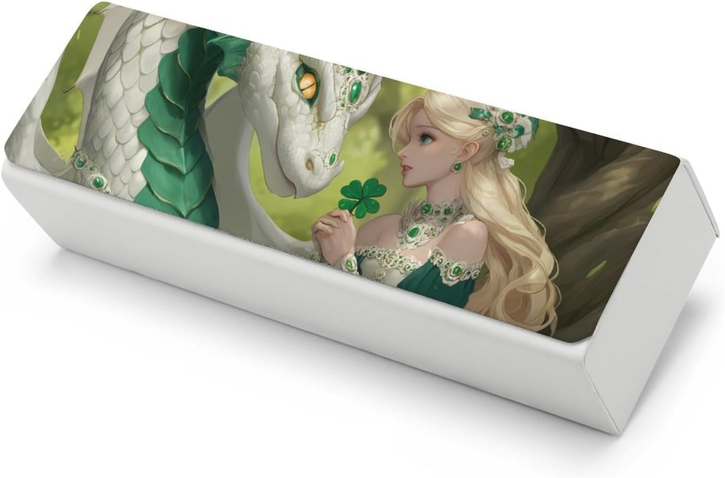 Beauty And Dragon Eyeglasses Case with Cleaning Cloth