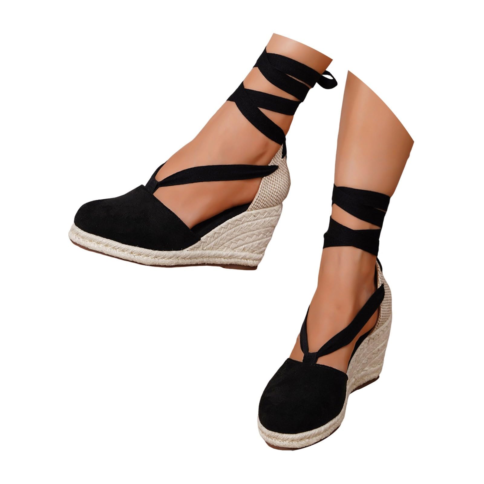 Sandali Donna Peep Toe Zeppa con Lacci per Matrimonio e Serate | Peep toe per stile, zeppa per altezza e comfort, Ideali per occasioni eleganti e ballo