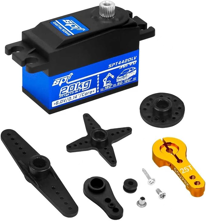 Servo digital GOUPRC 20kg torque alto perfil bajo miniatura 8