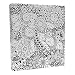 Aurora Illustrator Adult Coloring 3-Ring Binder, 1-Inch, 11" x 8.5", Floral Design (AUA2-16153)