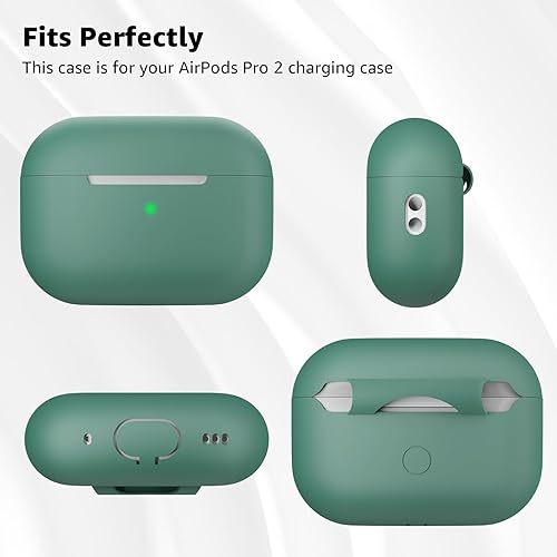 Miniatura 5 de Compatible con Airpods Pro 2, funda protectora de silicona suave con kit de limpieza y cordón compatible con AirPod Pro de 2 generación, LED frontal
