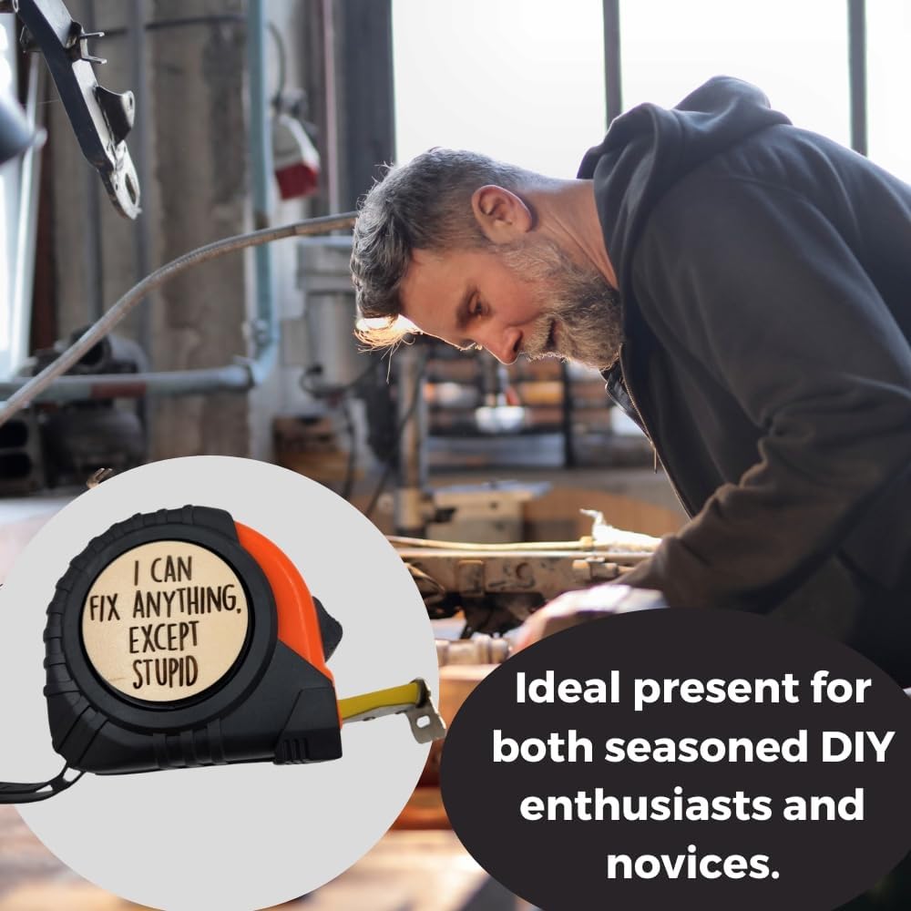 Cool Stuff for Men, Funny Useful Gifts for Men, Practical Gift Ideas, Cool Birthday Gift Dad, Funny Dad Presents for Fathers Day, Gag Gift Funny Adult Women, Fix Anything Except Stupid Tape Measure