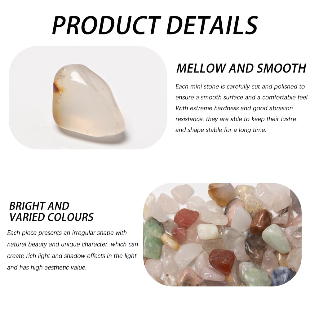 500 G De Pierres Précieuses Naturelles En Agate – Couleurs Variées, 8-12 Mm, Pour Décoration, Bricolage, Chasse Au Trésor Enfants - 7