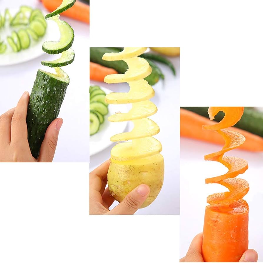 Amazon.com: 2 Set Tornado Spiral Potato Cutter Manual Slicer