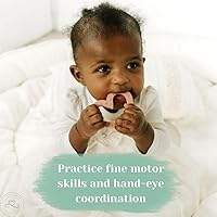 Vista 3 de CuBoLo BABY Mordedor, juguete de dentición de silicona para bebé, silicona de grado médico, juguete de dentición seguro y único para recién nacidos