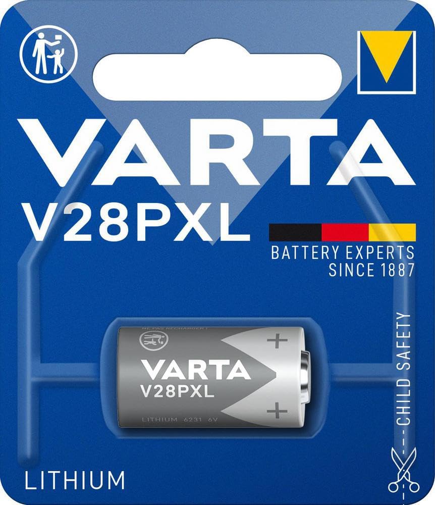 Batteries V28PXL, Pack of 1, Lithium Coin Cell 6 V, for cameras | round cell for digital camera, instant camera, flash, Torch, medical precision instruments, alarm system