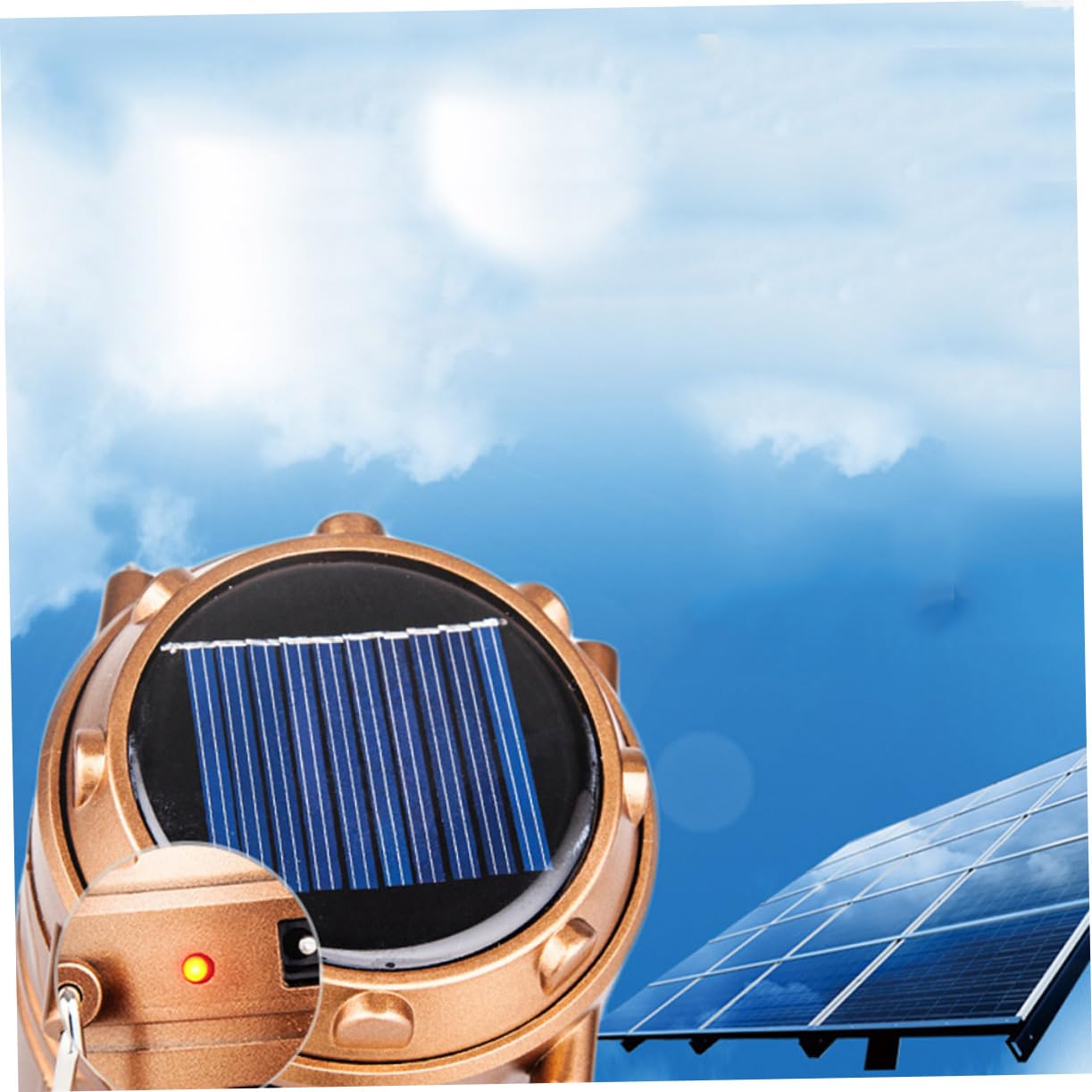 Linterna LED Solar para Acampar 2piezas 0, 6w 50 Lúmenes