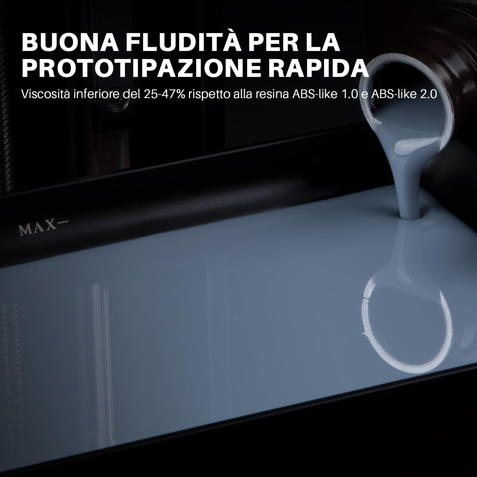 ELEGOO Resina ABS-Like 3.0 per Stampante 3D, Resina Fotopolimerica a Polimerizzazione UV 405 nm per Stampa 3D LCD/DLP, Grigio 3000g