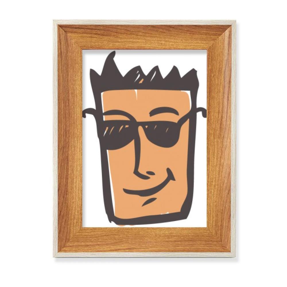 Cadre de Photo en Bois de Bureau et Mini Tableau d'Art Croquis