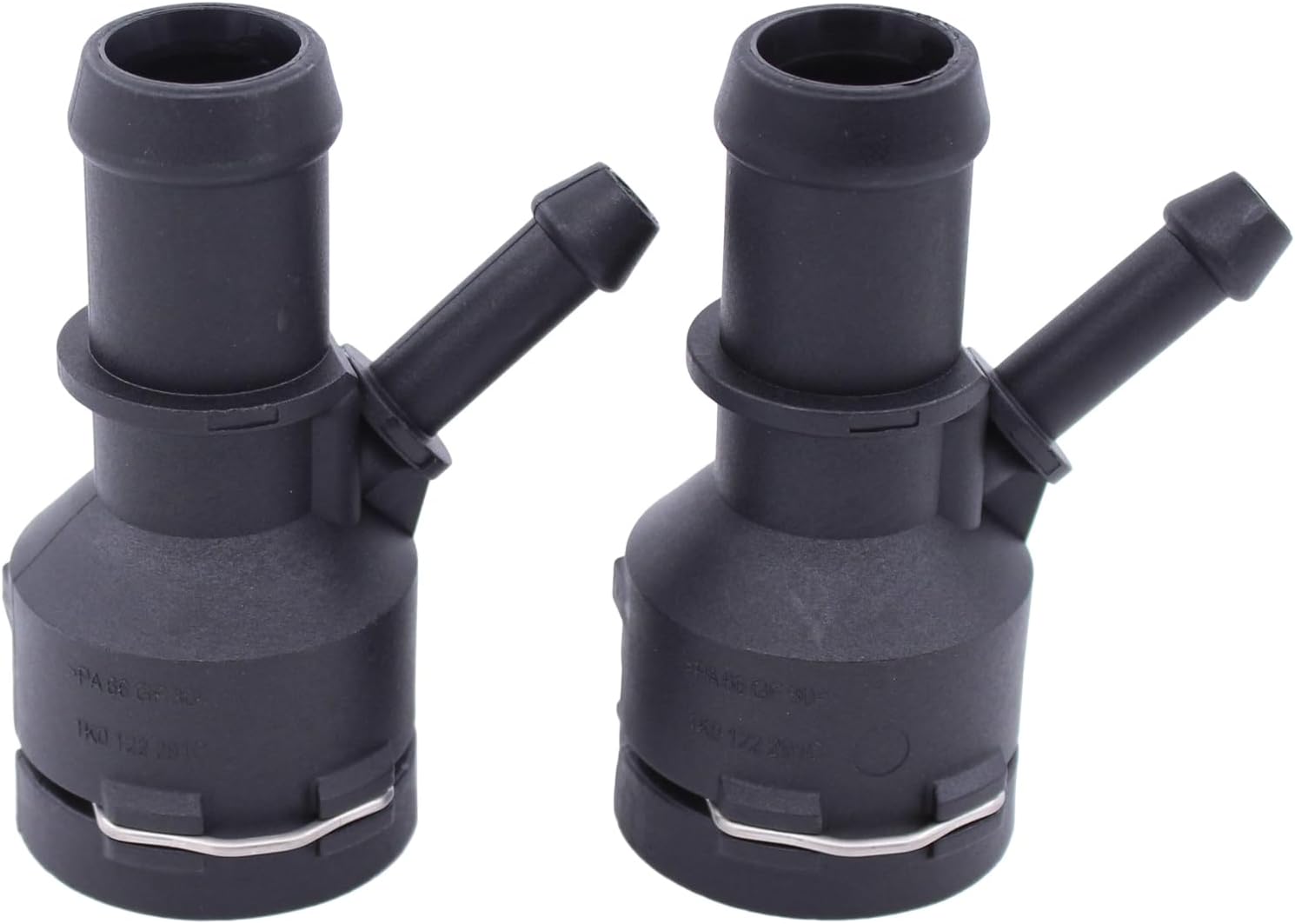 2Pcs Engine Coolant Heater Hose Connector for VW Jetta GTI Passat CC Eos Tiguan Golf Beetle Audi A3 TT Q3 Quattro 2005-2016 Radiator Cooling Water Pipe Connector