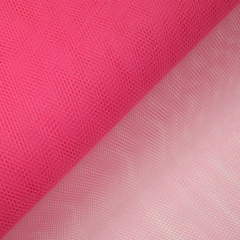 50 Colours Premium Quality Tutu Bridal Dress Stiff Net Fabric Tulle Material 60" (1 Metre, Bubblegum Pink 5988)