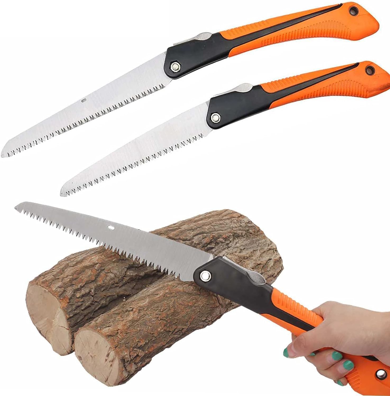 Garden Art Folding Hand Saw Pruner | Tree Branch Cutting Tools Carbon Steel Blade Hand Saw | Folding Pruning Saw for Wooden Camping 9.8 inch GAFPS 1