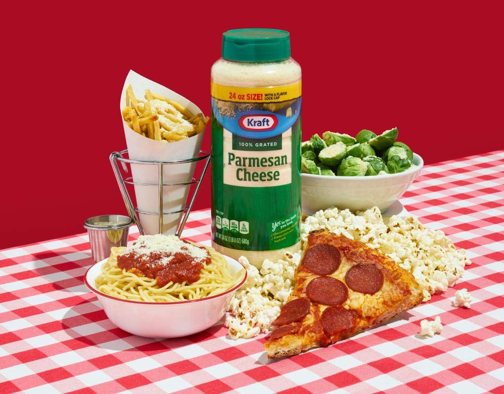 Kraft Grated Parmesan Cheese Set of 4 Plastic Jars 24oz/680g each