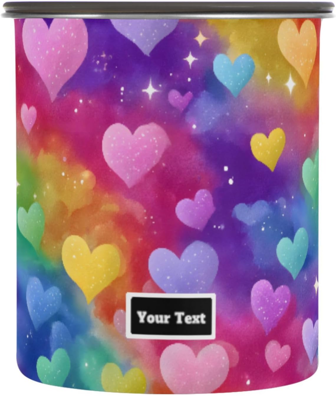 Contenedor hermético ALAZA Rainbow Love 900ml para café, té, azúcar