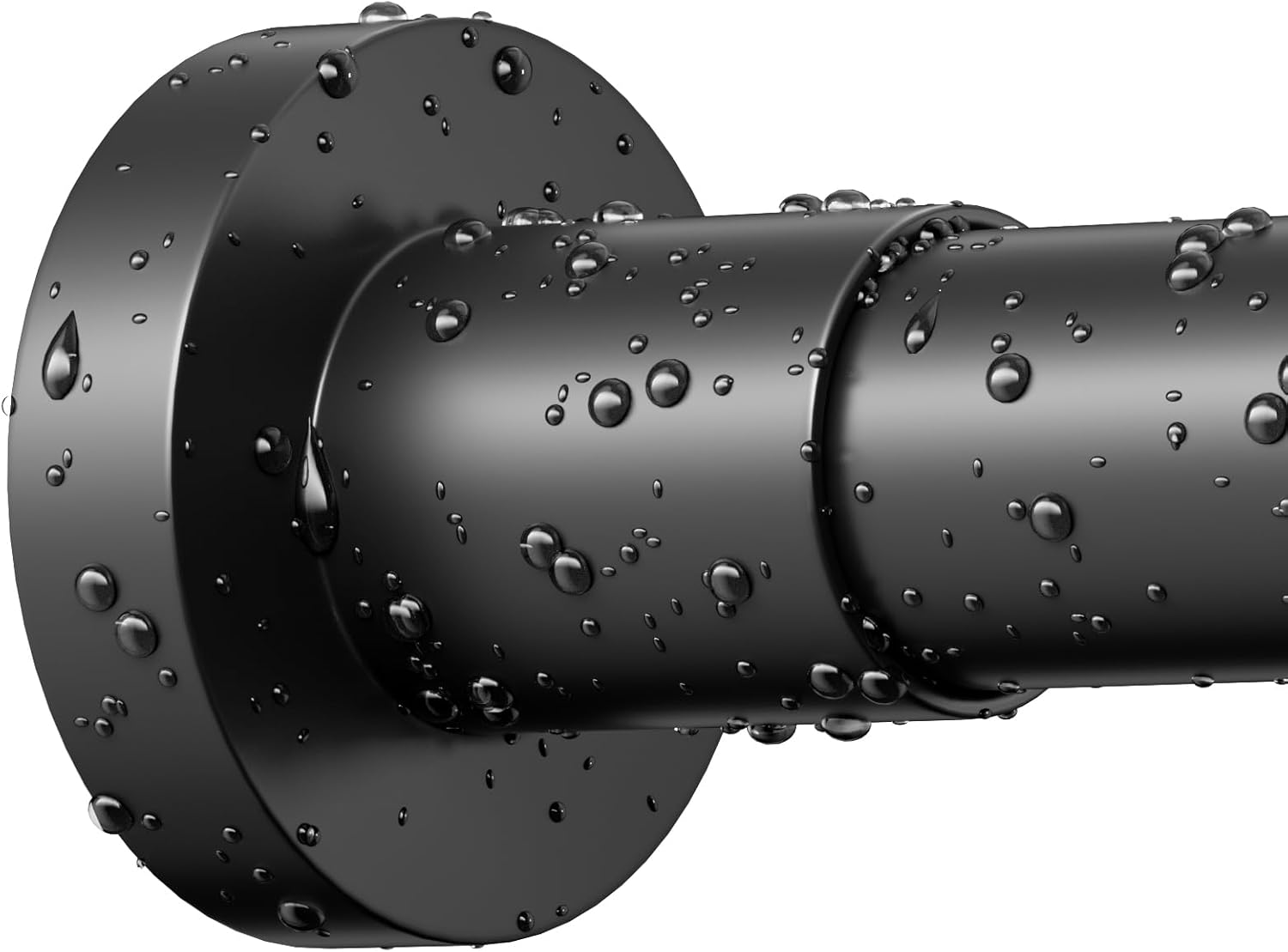 YNL Black Shower Curtain Rod 32-80 Inch(2.7-6.6ft), Non-Slip, Never Rust, Stainless Steel No Drill Spring Tension Shower Rod, Telescoping Curtain Rod for Bathroom Window Living Room Black 32-80Inch