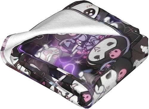 Miniatura 3 de Manta Kawaii de dibujos animados, manta de franela ultrasuave, bonita y novedosa manta de cama para sofá, cálida y ligera manta decorativa (dibujos