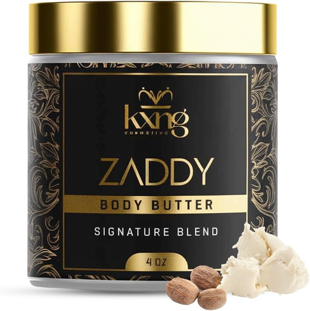 - Organic Shea Body Butter Cream – 4oz | Mens Body Butter for Black Men & Women with Shea, Cocoa, Mango & Coconut Oil | Moisturizing Cream for Hands, Feet & Skin – Zaddy