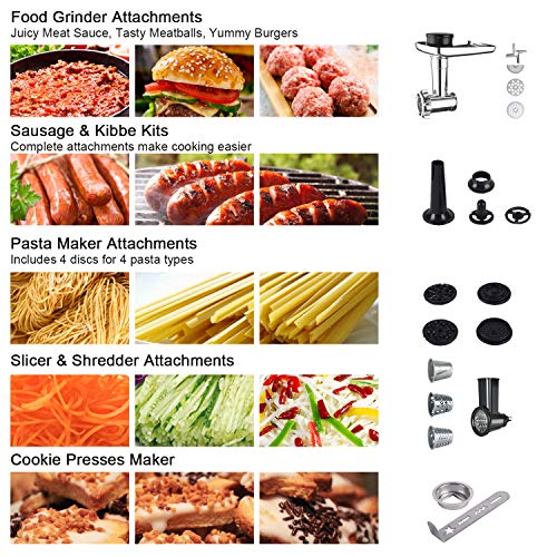 Die-cast stand mixer,Aifeel 9 Accessories Multifunctional Kitchen Mixer Low Noise