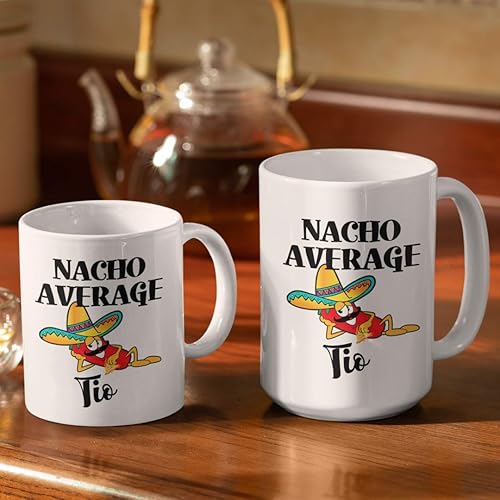 Miniatura 7 de Taza de café Tio Nacho Average Tio regalo de cumpleaños para tío divertido taza de té, regalos de Navidad para hombres