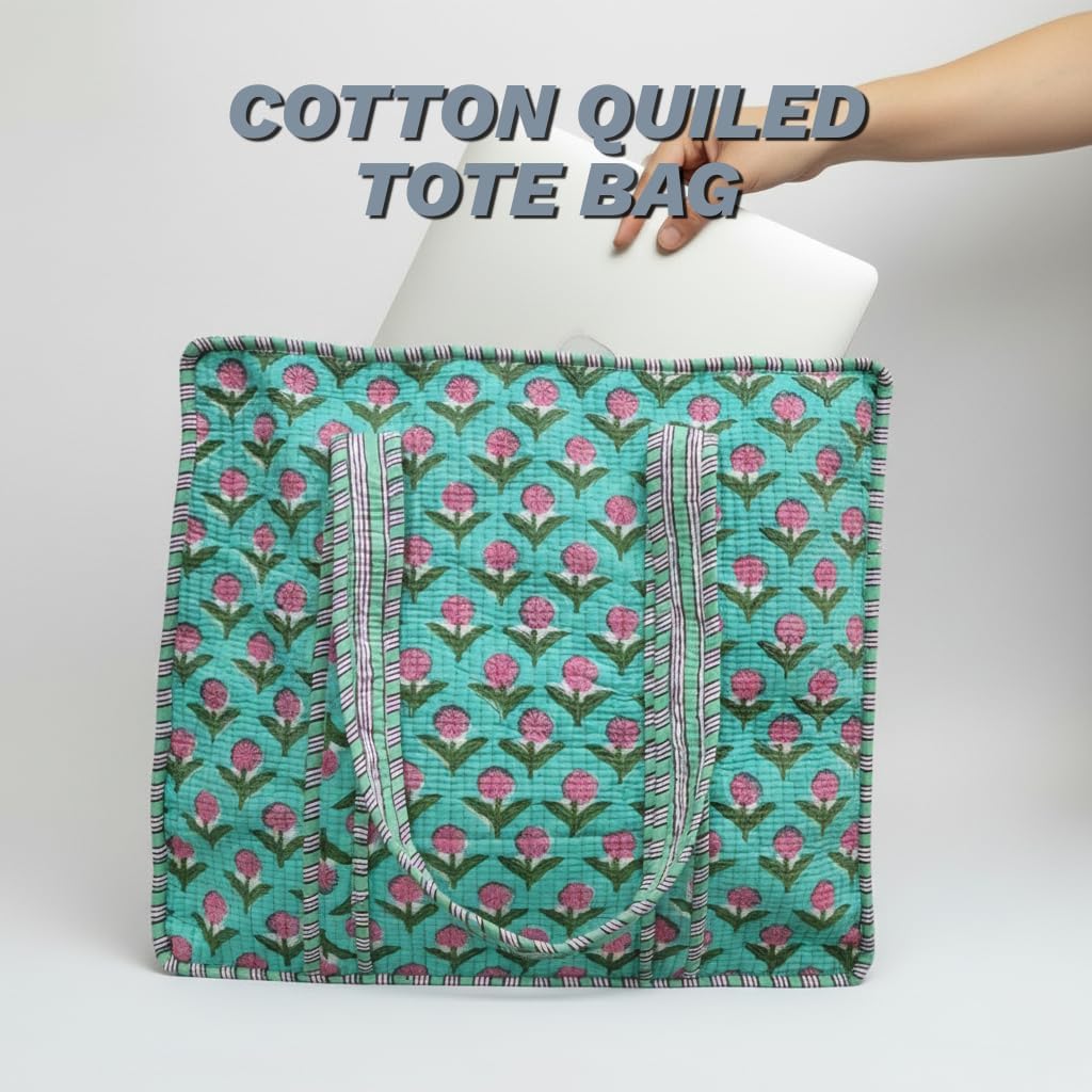 COTSILER Women Tote Bags Lightweight 18x16 Zipper Travel Bag Purse Cotton Shoulder Tote Bags For Shopping,Grocery,Beach Bag - Image 6