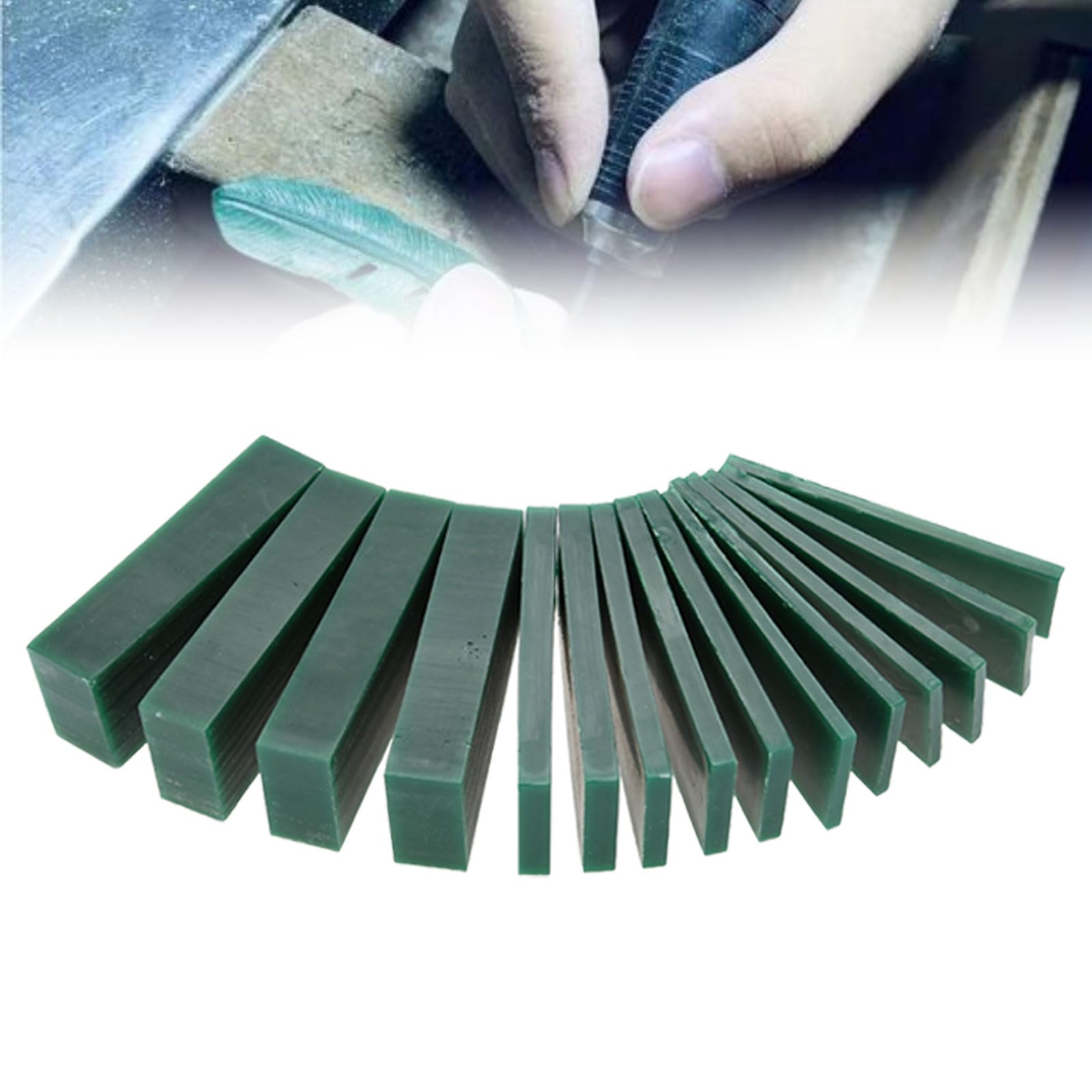 15 PCS 4/6/8/21/23mm Épaisseur Vert Sculpture Cire Morceau, Gravure De Bijoux Faire Outil Cire Anneau Cire de Sculpture Solide Pour La Pratique De La Bijoux Anneau