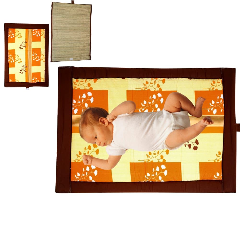 Natural Reed Bed Mat Baby Bed 3x2 ft – Handwoven Grass Mat for Babies | Washable, Dual-Sided, Padded & Foldable | Eco-Frie... - Review, Price and Buying Guide