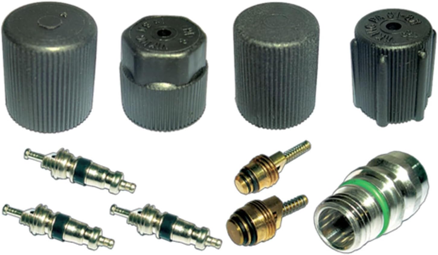 Mechanics Choice A/C System Valve Core and Cap Kit for 1994-2011 Chrysler, Dodge, Eagle, Jeep, Plymouth (Caps and Valve Core Seal Kit)