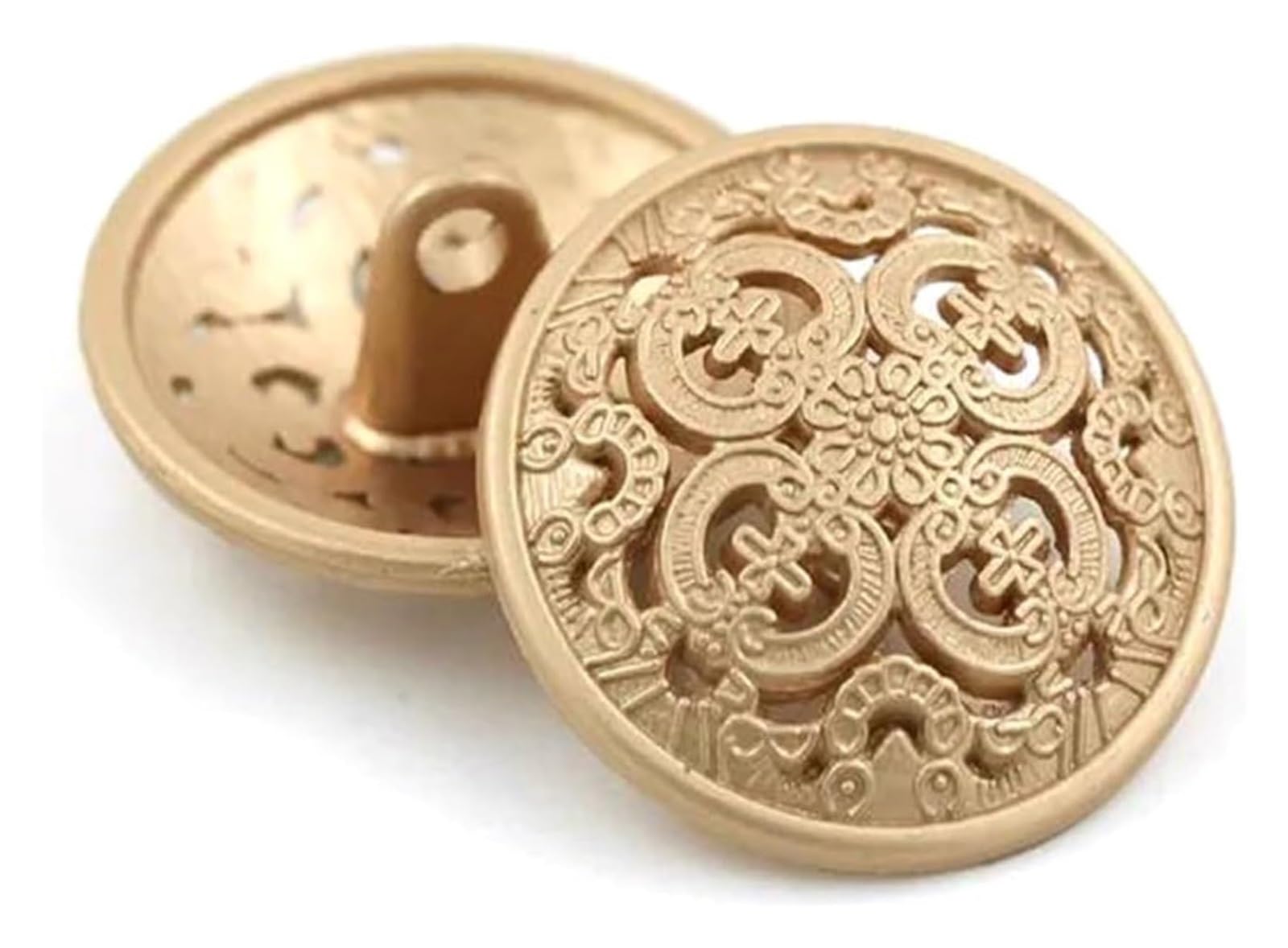 Gemelos de metal multicolor 20mm Gold2 para camisas de puño doble de caballero