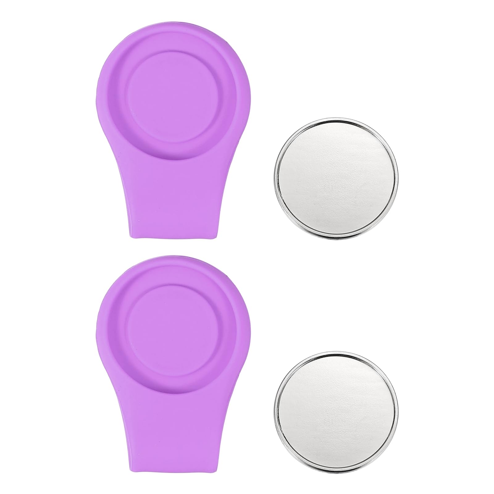 YELARXI Golf Hat Clip, Silicone Golf Cap Clamp Hat Clip with 25mm Grooved Blank Ball Marker Magnetic Closure Great Removable Ball Holder - Fit For(Women Men Golfers Lovers) Purple