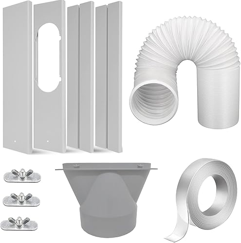 Kit de ventana de aire acondicionado portátil con manguera de escape de 13 cm, sello de ventana universal ajustable para unidad de CA... (13 cm con