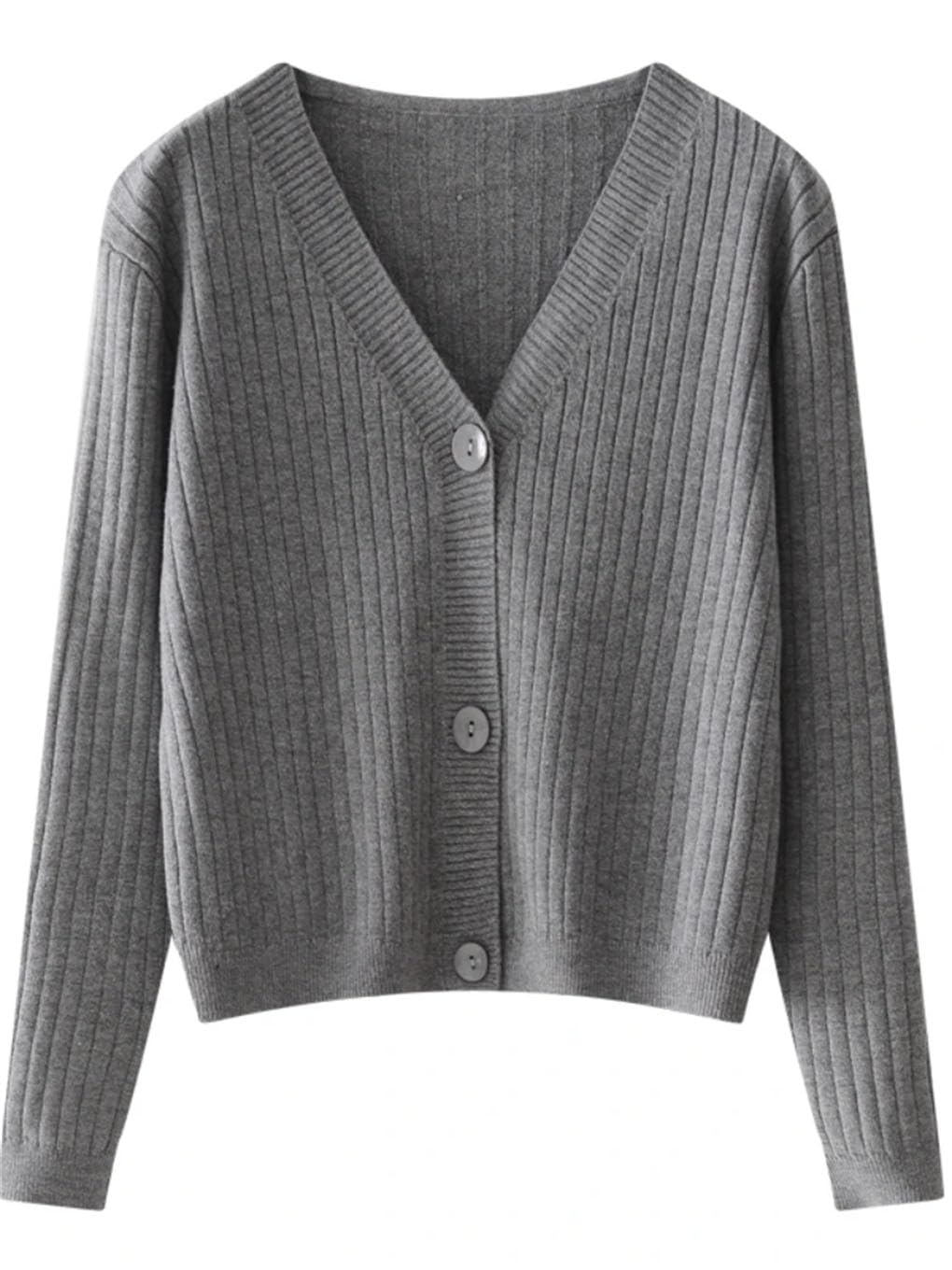 Cardigan da donna con scollo a V lavorato a maglia cardigan tinta unita monopetto da donna maglioni