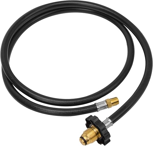 Miniatura 8 de only fire Regulador vertical de propano de dos etapas, con manguera de propano de conexión NPT × POL de 5 pies 14 "