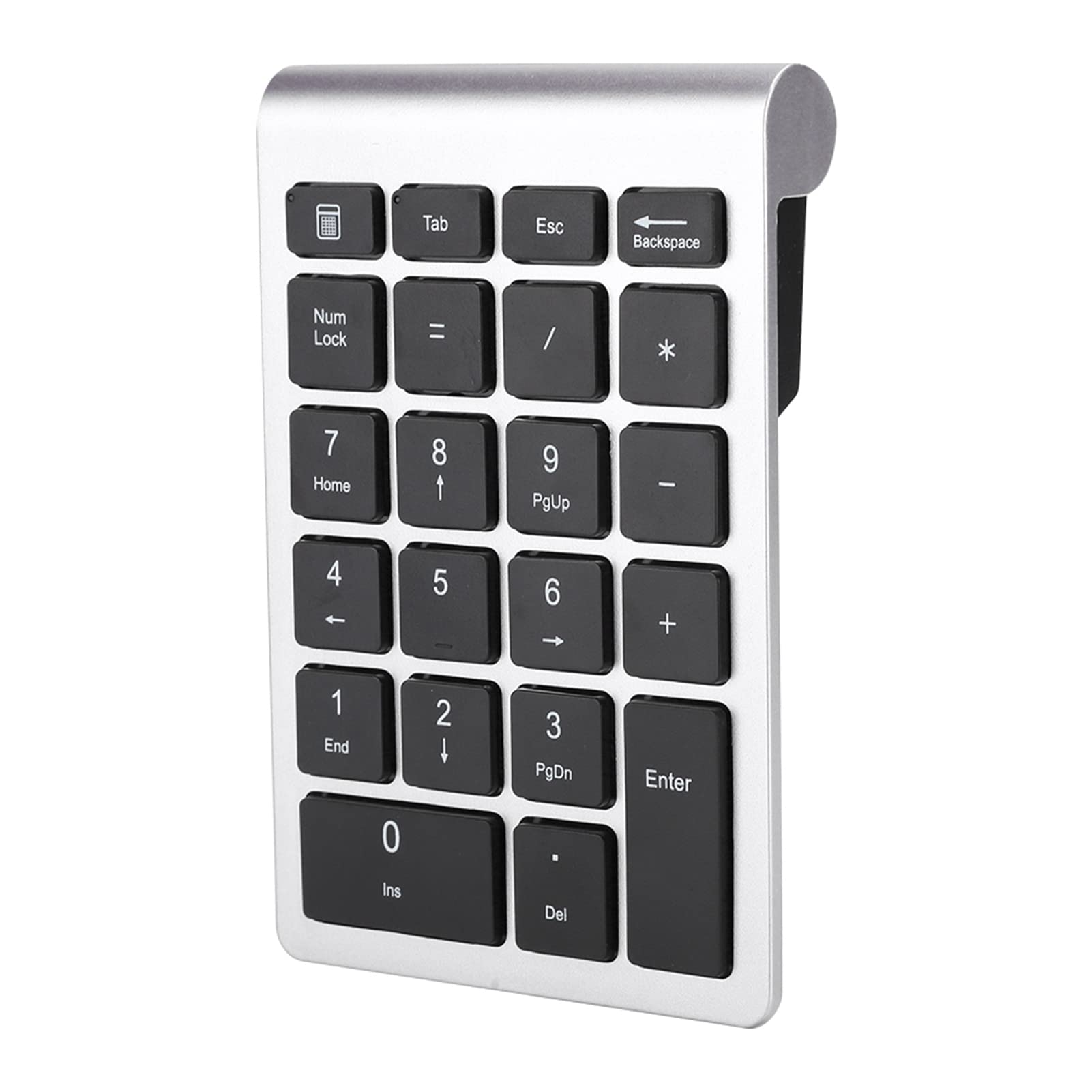 Number Pad for Laptop, RF304 22 Keys Numeric Keypad Numeric Keypad for Laptop Numeric Keypads USB Keyboard with Receiver (Silver Black)
