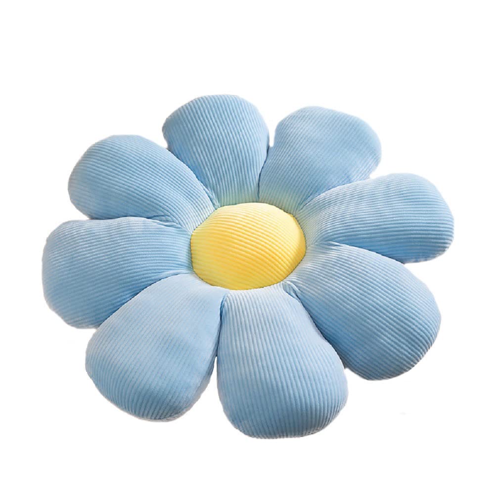 HANDKEI Floral Throw Pillow Floor Pillow Cushion Cushion Office Cushion Home Creative Cushion Soft Plush Cushion (50 * 50, Blue)