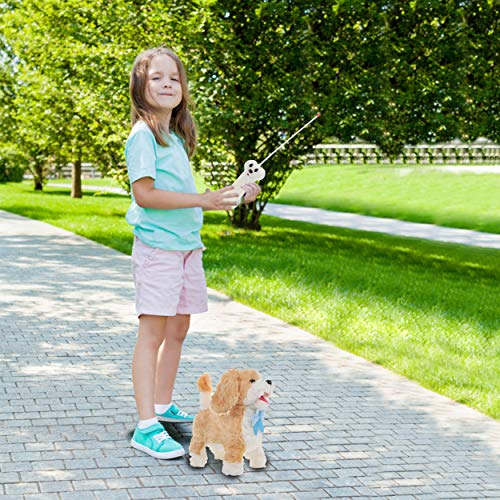 IQ Toys Adorable Remote Control Walking and Barking Puppy Dog Pet for Kids with Bone Shaped Remote Control