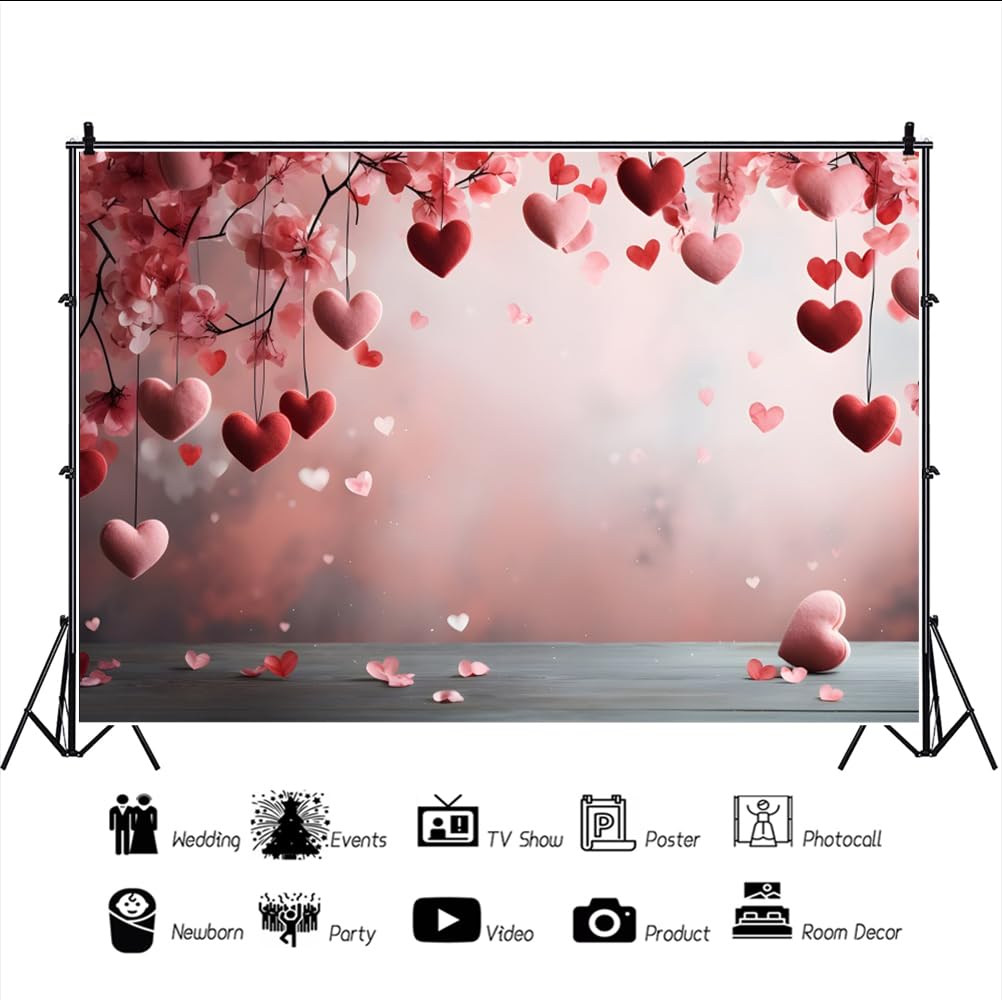 Amazon.com : CRTPOD 12x8ft Valentines Day Backdrop for Photography