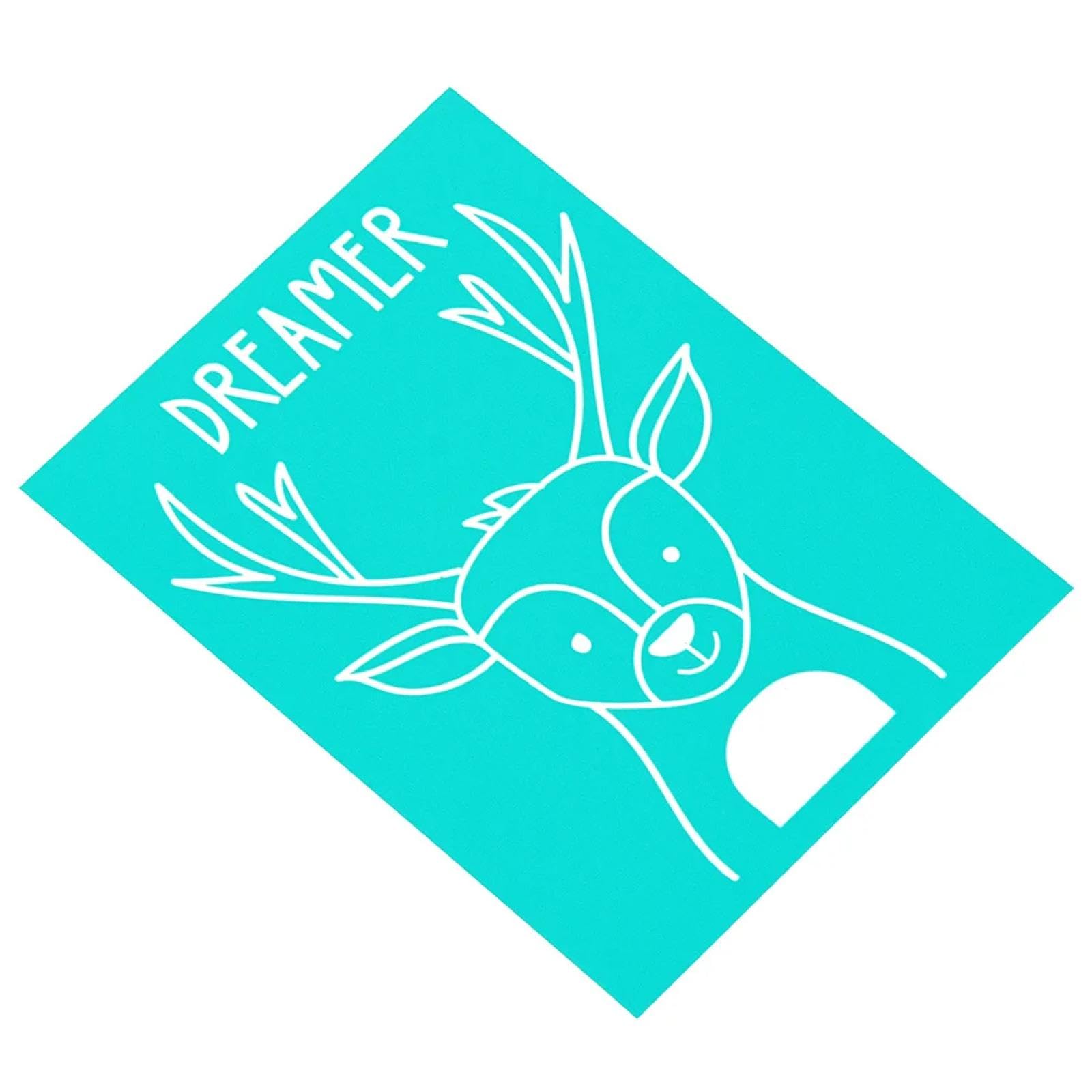 MANGOUSONG Screen Printing Kit,12.5x7.5cm Deer Pattern Silk Screen Stencils for Polymer Clay Silkscreen Print Kit Mesh Stencils Transfer Crafts Printing Reusable